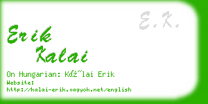 erik kalai business card